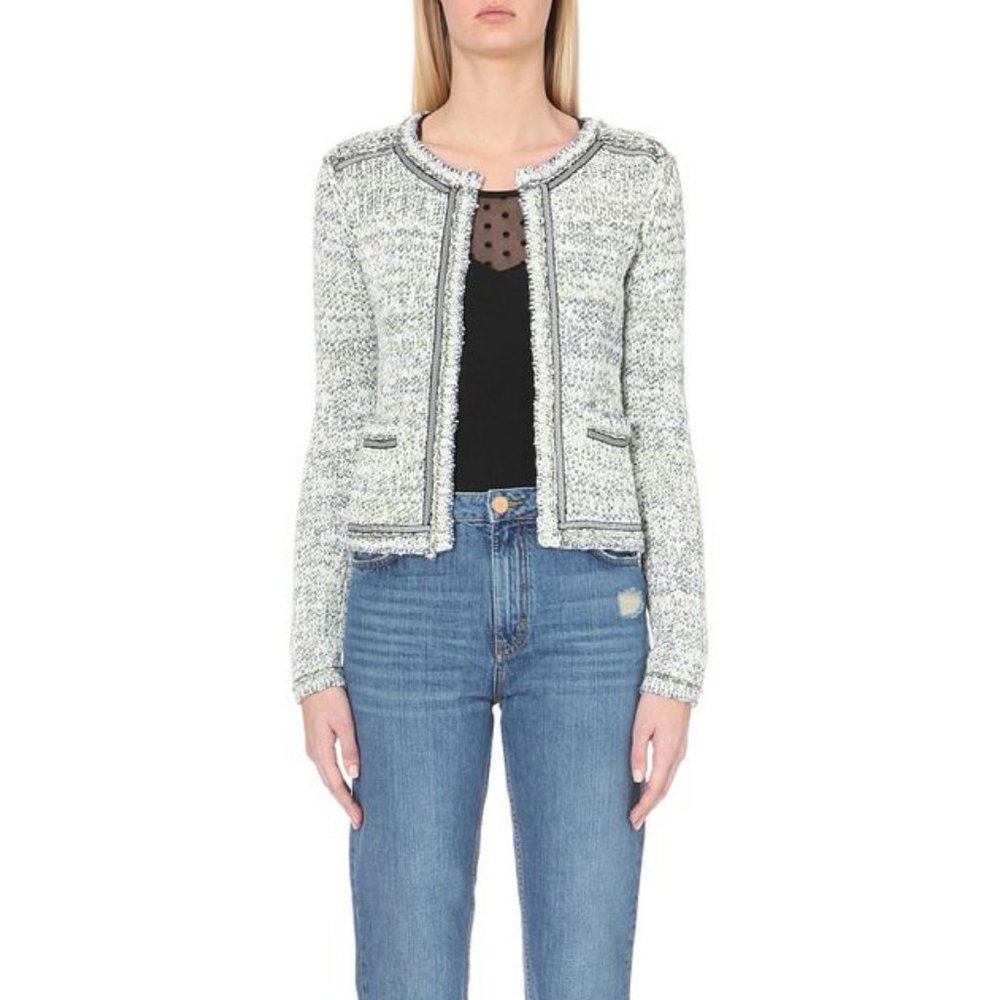 Maje Marier Tweed Boucle Cardigan Size 1 Small